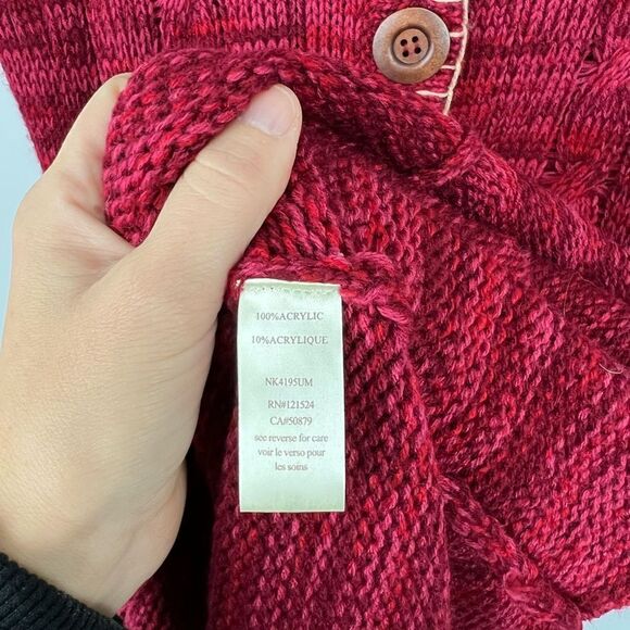 Anthropologie Nick & Mo Red Sweater Dress with Buttons S NWT - Picture 7 of 7